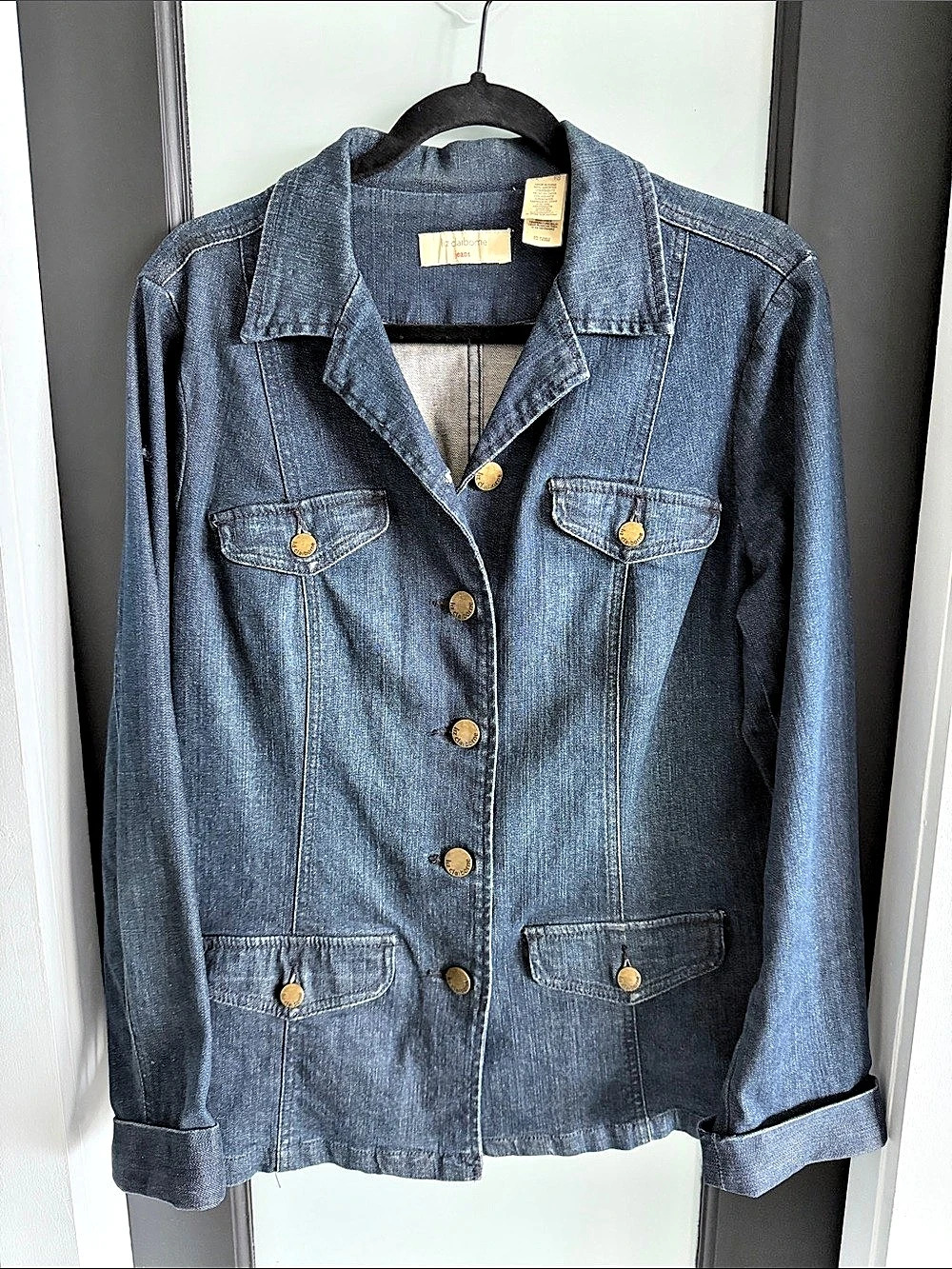 Liz Claiborne Jeans Denim Jacket in Blue Size XL Like New